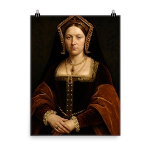 Historic Catherine of Aragon Poster Print - Tudor Era Royalty Wall Art for Home Decor - Unique Gift Idea