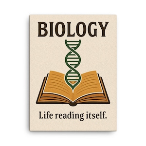 Biology Life Canvas Print: Science Wall Art, DNA Decor