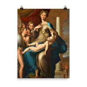 Madonna mit dem langen Hals von Parmigianino Poster Druck