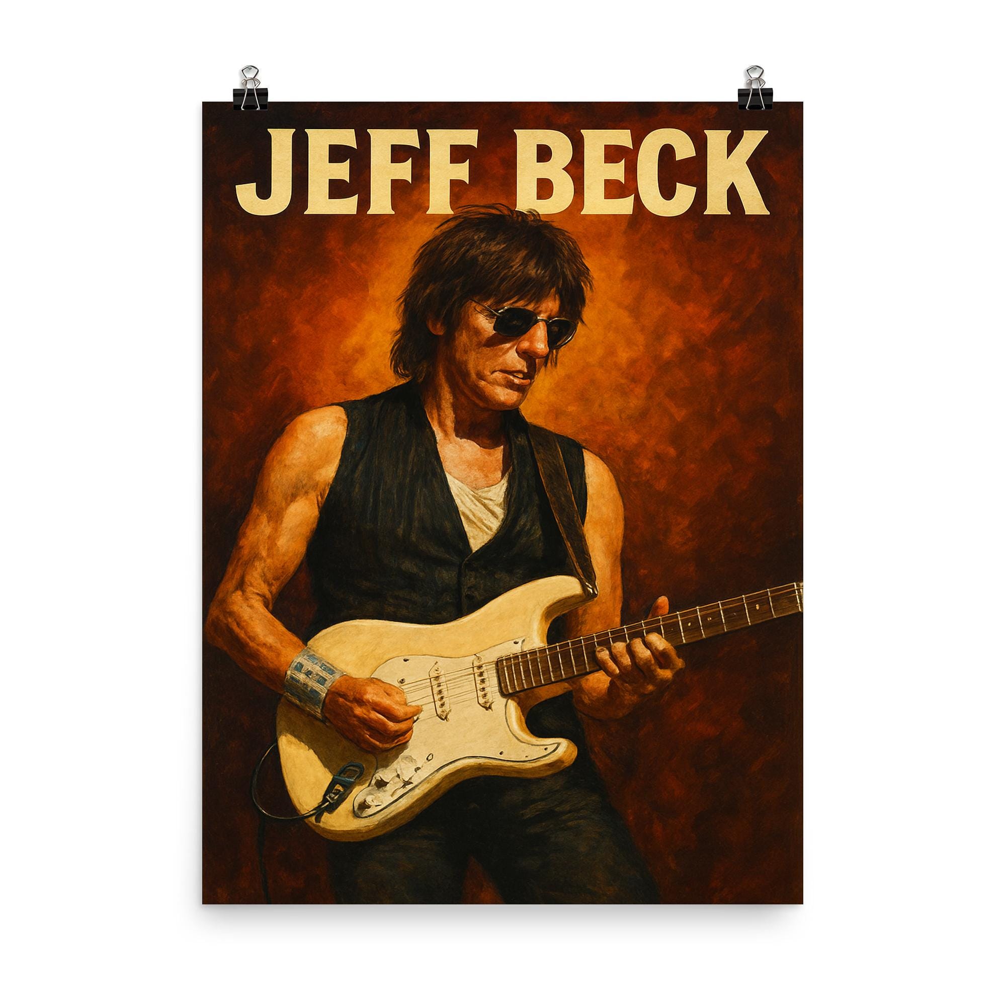 Jeff beck　特大パネル【60×85】　壁掛けパネル　ギタリスト Jeff beck 特大パネル【60×85】 壁掛けパネル ギタリスト