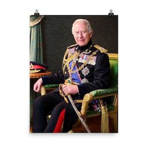 King Charles III Portrait Poster Druck