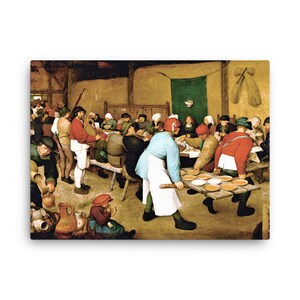 Peasant Wedding by Pieter Bruegel the Elder Canvas Print - Canvas Wall Art