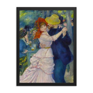 Framed Renoir Print: Dance at Bougival, Impressionist Art
