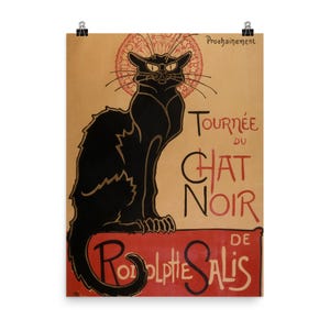 Vintage Le Chat Noir Poster: Steinlen Parisian Cat Art Print