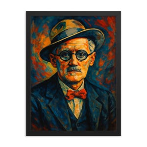 James Joyce Framed Print: Literary Wall Art in Samba Wood Frame