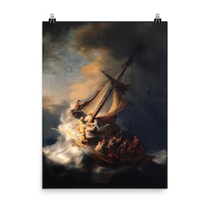 The Storm on the Sea of Galilee by Rembrandt Poster Print