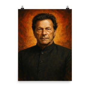 Imran Khan Iconic Poster: Handmade Wall Art Print