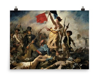 民衆を導く自由の女神 ウジェーヌ・ドラクロワ作 キャンバス - Etsy 日本