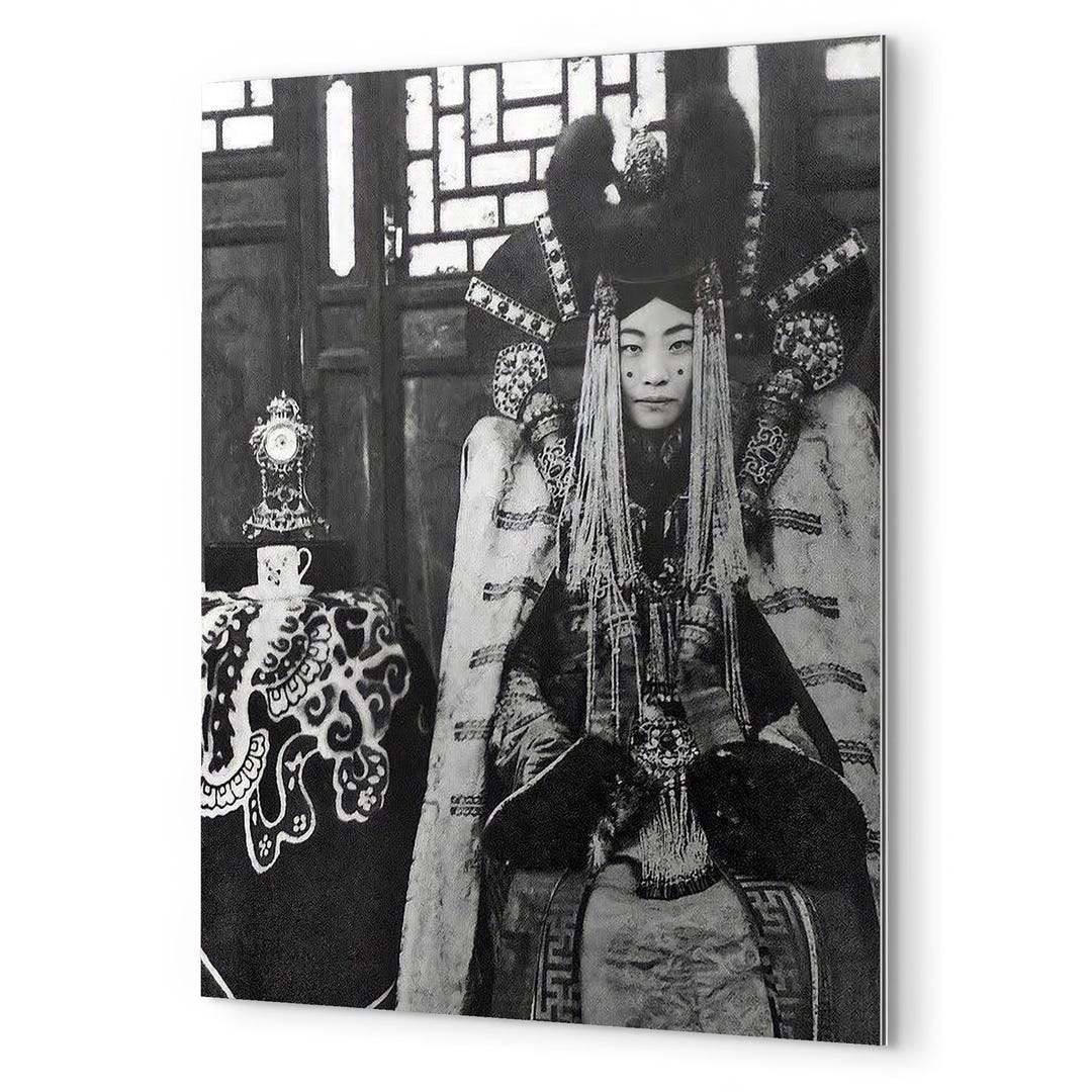 Genepil Queen Consort Genepil of Mongolia Metal Print: 1923 Royal Portrait Wall ...