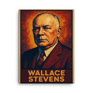Wallace Stevens Portret Płótno Drukowane – Literacki Poeta Ścienna Sztuka, Wyjątkowy Prezent Dla Miłośników Książek, Nowoczesny Wystrój Domu