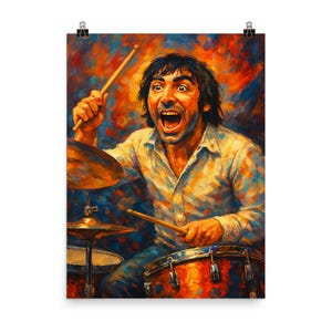 Keith Moon Poster: 70s Rock Legend Wall Art