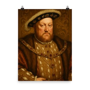 Henry VIII Poster: Vintage Tudor Era Historical Wall Art