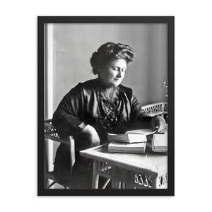 Stampa incorniciata di Maria Montessori - Arte murale ispiratrice per l'aula, regalo per insegnanti, decorazione didattica, ritratto educativo Montessori