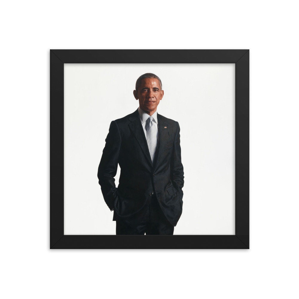 バラク・オバマ公式肖像画額入りプリント - Etsy 日本, image size:1000x1000
