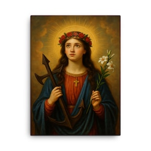 Saint Philomena Canvas Print: Catholic Wall Art, Spiritual Gift