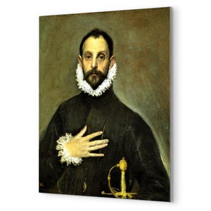 El Greco Nobleman Metal Print: Renaissance Portrait Wall Art