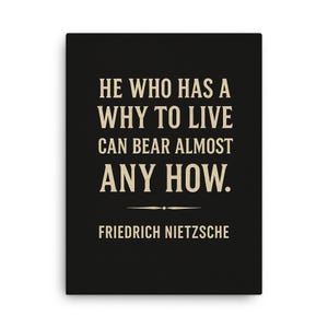 Nietzsche Quote Canvas Print: Inspirational Wall Art