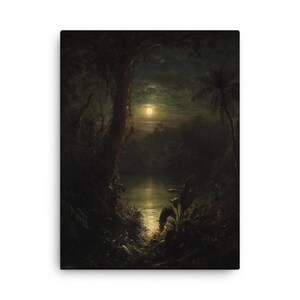 Twilight in the Tropics Leinwanddruck von Frederic Edwin Church 1874 - Üppiges, tropisches Wandbild, Fine Art Decor