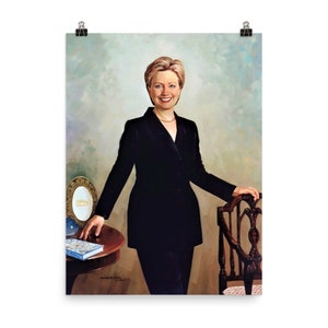 Impresión oficial del cartel de pintura de Hillary Clinton