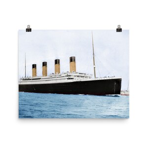 RMS Titanic in Color Poster Print