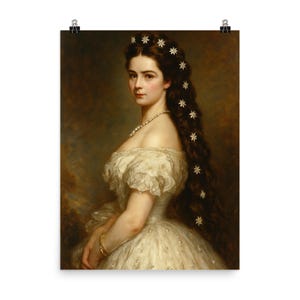 Empress Elisabeth Sisi of Austria Vintage Poster: Elegant Historical Wall Art