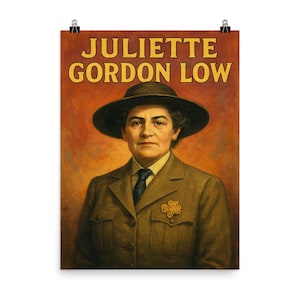 Juliette Gordon Low Portrait Print: Girl Scout Founder, Inspiring Wall Art