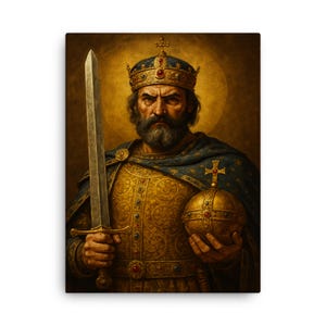Byzantine Emperor Canvas Print: Nicephorus II Phocas Medieval Portrait