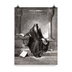 King Solomon in Old Age by Gustave Doré Poster Print