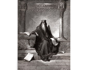 King Solomon in Old Age by Gustave Doré Poster Print