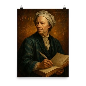 Leonhard Euler Poster Print - Stunning Scientific Wall Art for Mathematicians & History Lovers | Unique Home Decor