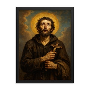 Benedict Joseph Labre Framed Print Catholic Saint Wall Art Decor | Inspirational Religious Gift | Ready to Hang Home Inspiration