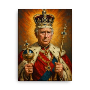King Charles III Canvas Print: Regal Royal Wall Art