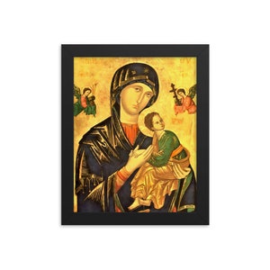 Our Lady of Perpetual Help Virgin Mary Framed Print - Etsy Australia
