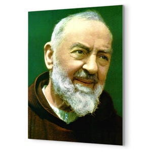 Padre Pio Portrait Metal Print Catholic Devotional Wall Art Gift for Prayer Room Chapel
