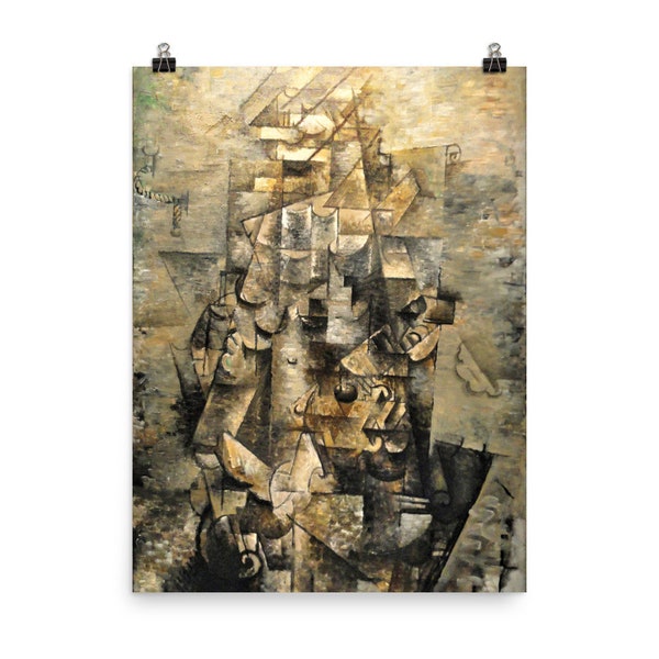 Homme avec une guitare par Georges Braque Poster Print