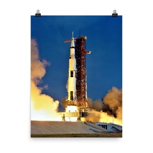 Saturn V Apollo 11 Launch Poster Print