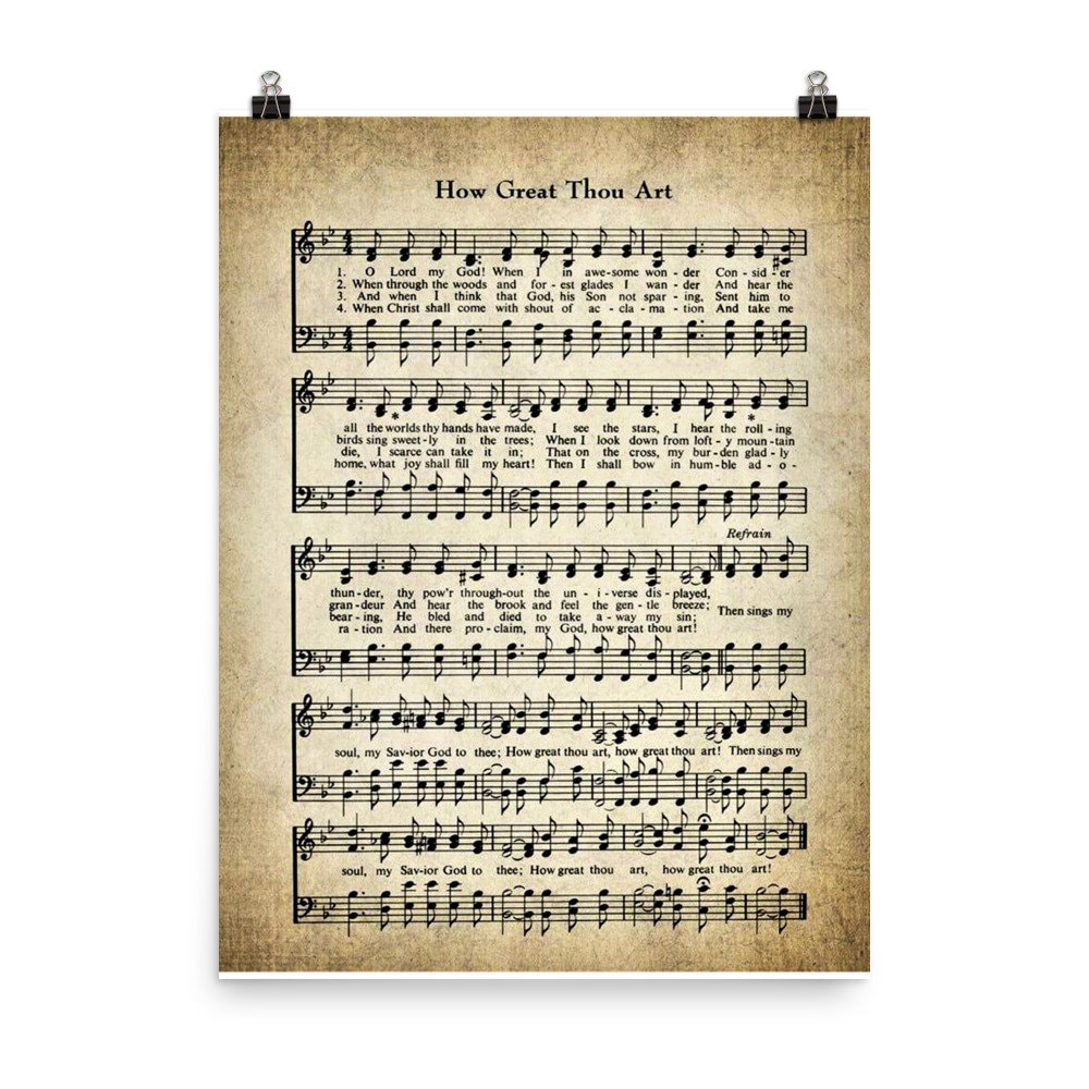 how-great-thou-art-poster-etsy for Free Printable How Great Thou Art Hymn How Great Thou Art Poster - Etsy for Free Printable How Great Thou Art Hymn