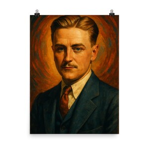 F. Scott Fitzgerald Poster Print: Literary Icon Wall Art (11x17