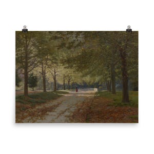 Herbst in Fitzroy Gardens 1894 John Mather Poster - Vintage Wandkunst, antike australische Landschaftsdekoration