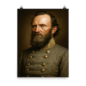 Stonewall Jackson Poster: Civil War General Portrait Wall Art