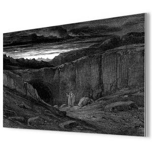 Gustave Dore The Gates of Hell Metal Print Gothic Engraving Wall Art Dramatic Statement Piece