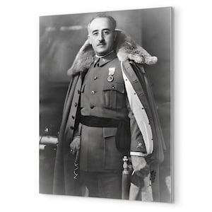 Francisco Franco Metal Print: Historical Spanish Dictator Portrait Wall Art