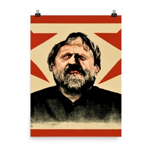 Slavoj Zizek As An Old War Propaganda Poster