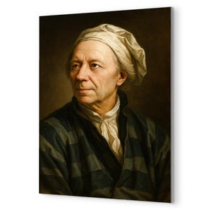 Leonhard Euler Metal Print: Iconic Mathematician Portrait Wall Art Gift for Math Lovers