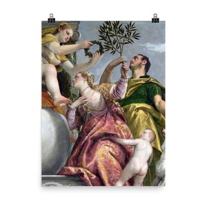 Happy Union Wall Art Print - Paolo Veronese Love Allegory Poster - Romantic Renaissance Decor for Home or Gift
