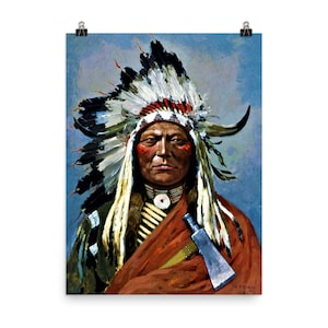 Sitting Bull by Henry Francois Farny Poster Print