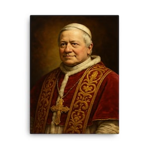 Pope Pius IX Canvas Print: Vintage Catholic Portrait Wall Art