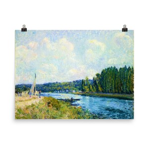 The Banks of the Oise by Alfred Sisley Poster Print