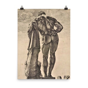 The Farnese Hercules by Hendrick Goltzius Poster Print
