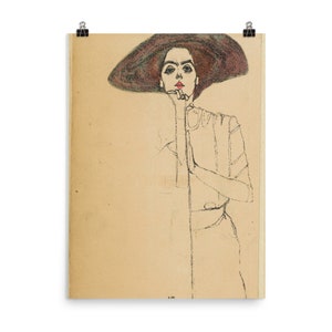 Portrait of a Woman by Egon Schiele Poster Print